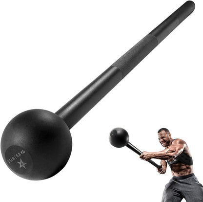 Steel Mace Bell for Strength Training, Support Full Body, Muscles, Shoulder, Grips & Forearms Workouts, Stretching 15 LB for Woman & Man