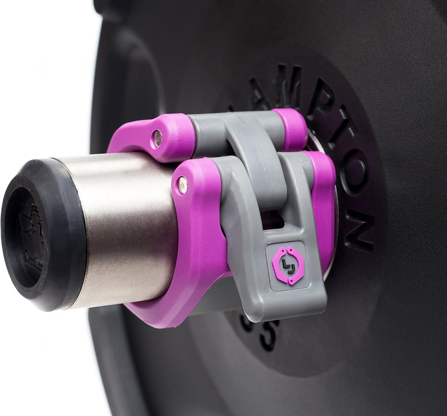Lock-Jaw HEX 50Mm / 2" Olympic Barbell Collar - Quick Release Barbell Clamp (Purple)
